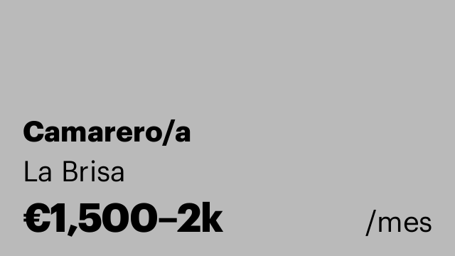 Camarero/a
