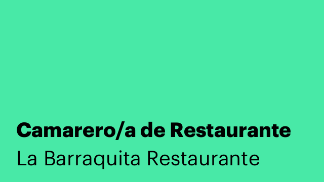Camarero/a de Restaurante