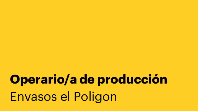 Operario/a de producción