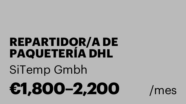 REPARTIDOR/A DE PAQUETERÍA DHL
