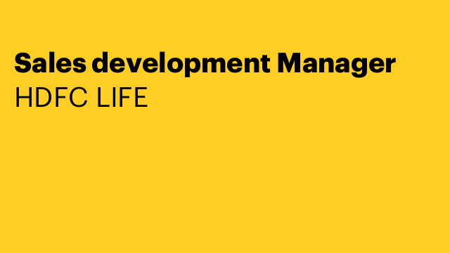 Sales development Manager