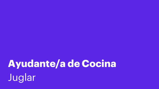 Ayudante/a de Cocina