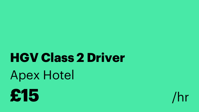 HGV Class 2 Driver