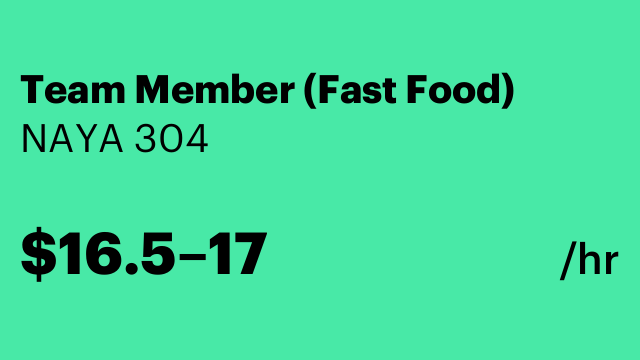 Team Member (Fast Food)