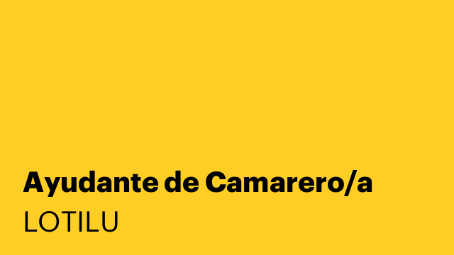 Ayudante de Camarero/a