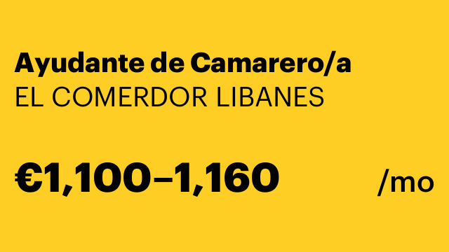 Ayudante de Camarero/a