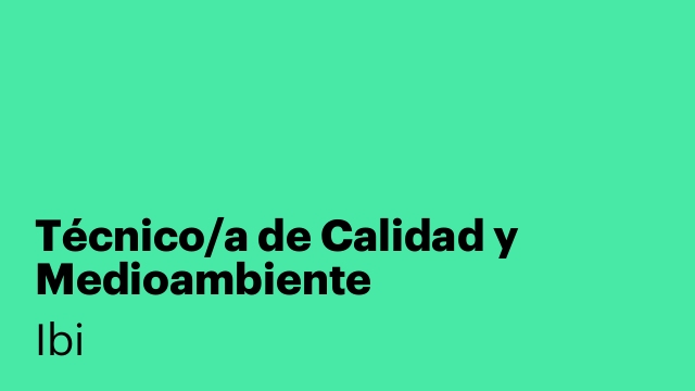 Técnico/a de Calidad y Medioambiente