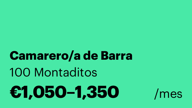 Camarero/a de Barra