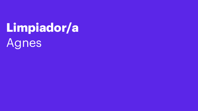 Limpiador/a