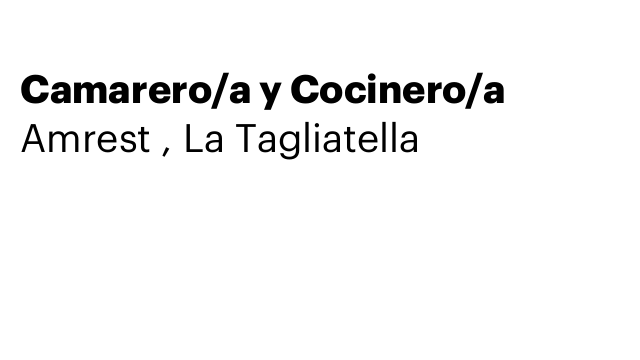 Camarero/a y Cocinero/a