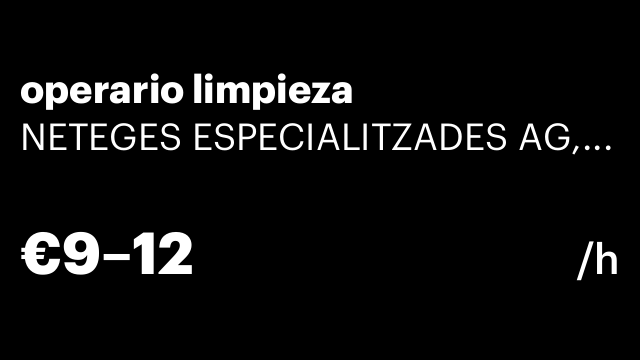 operario limpieza