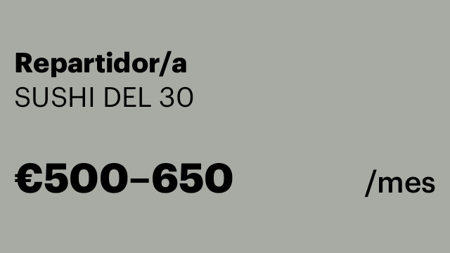 Repartidor/a