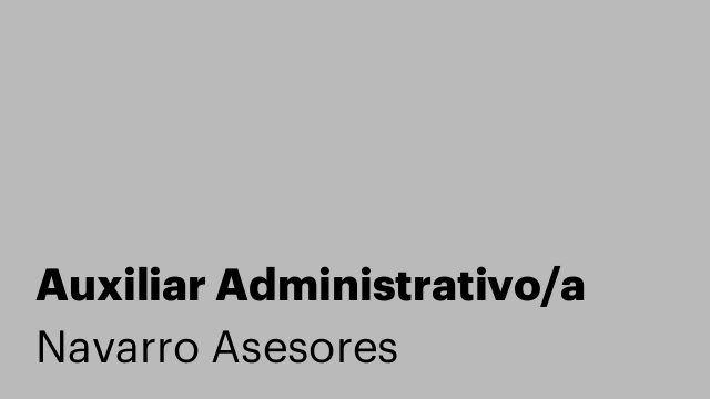 Auxiliar Administrativo/a