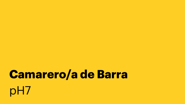 Camarero/a de Barra