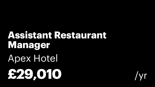 Assistant Restaurant Manager