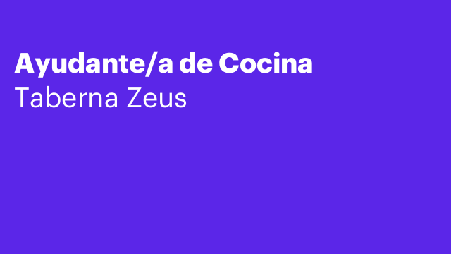 Ayudante/a de Cocina