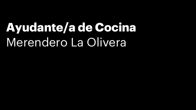 Ayudante/a de Cocina