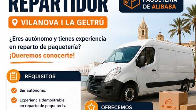 🚚 Buscamos Autónomo Repartidor – Vilanova i la Geltrú