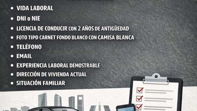 🚗 Conductor VTC – Madrid (Incorporación inmediata)