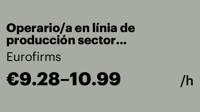 Operario/a en línia de producción sector alimentación