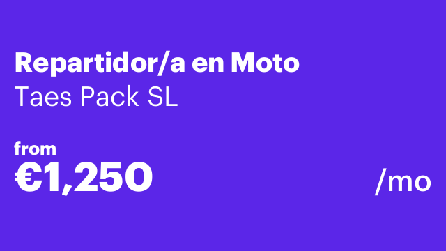 Repartidor/a en Moto