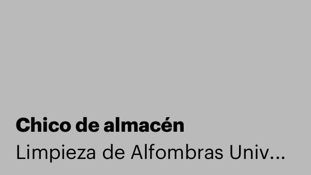 Chico de almacén