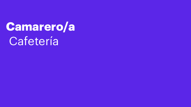 Camarero/a