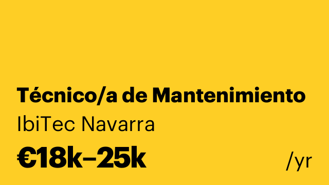 Técnico/a de Mantenimiento