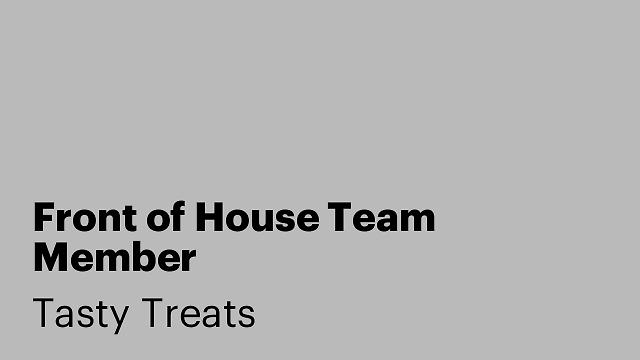 Front of House Team Member