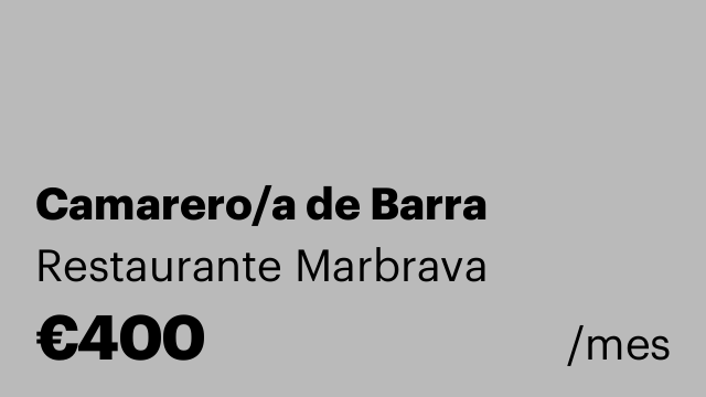 Camarero/a de Barra