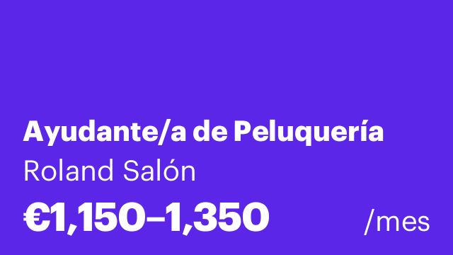 Ayudante/a de Peluquería