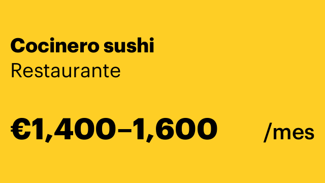 Cocinero sushi