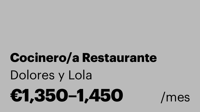 Cocinero/a Restaurante