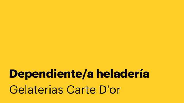 Dependiente/a heladería