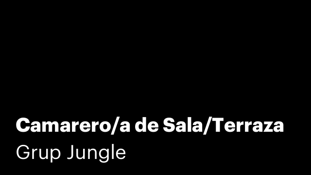 Camarero/a de Sala/Terraza