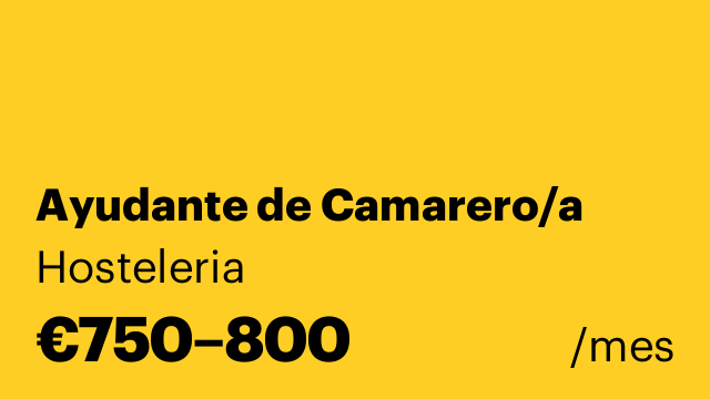 Ayudante de Camarero/a