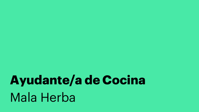Ayudante/a de Cocina