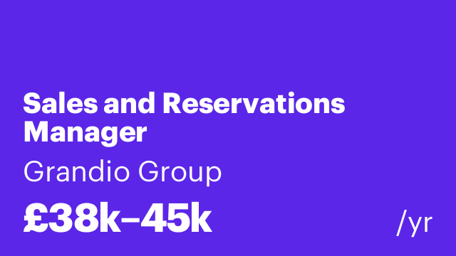 Sales and Reservations Manager