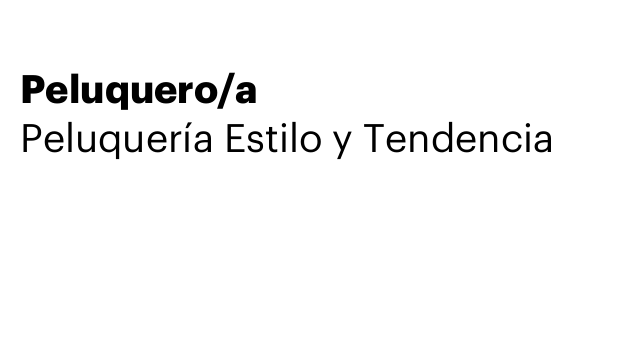 Peluquero/a