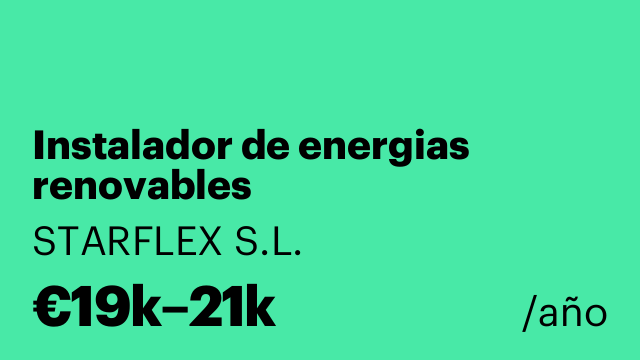 Instalador de energias renovables
