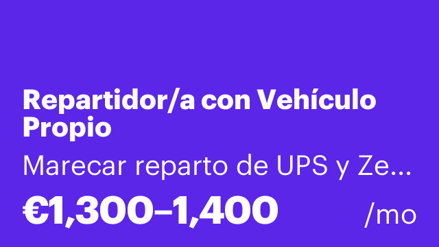 Repartidor/a con Vehículo Propio