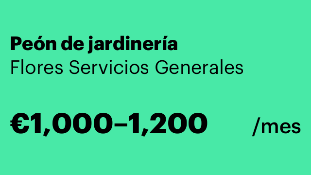 Peón de jardinería