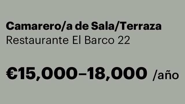 Camarero/a de Sala/Terraza
