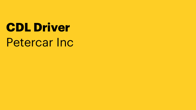 CDL Driver