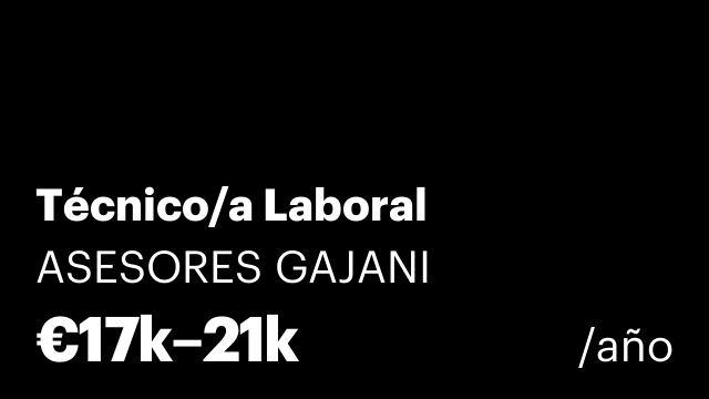 Técnico/a Laboral