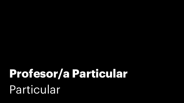 Profesor/a Particular