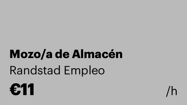 Mozo/a de Almacén