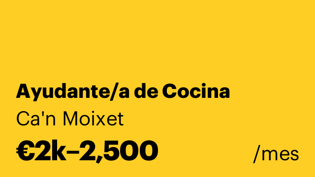 Ayudante/a de Cocina