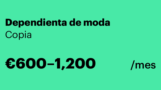 Dependienta de moda