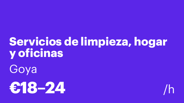 Servicios de limpieza, hogar y oficinas